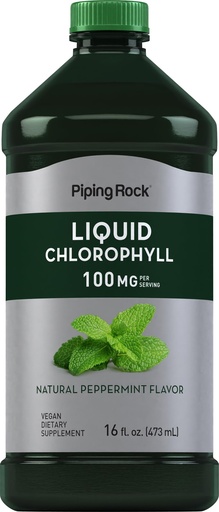 [BRSWECQEDIFQ23TG] Piping Rock Liquid Chlorophyll 100mg | 16 oz | Mint Flavor | for Women & Men | Vegan, Non-GMO, and Gluten Free Formula
