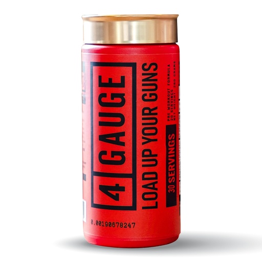 [BRSRMGQBOB4B43L7] 4 Gauge Explosive Preworkout Without The Jitters | 30 Servings | Nitric Oxide Booster | L-Citrullline, L-Carnitine, Creatine | No Artificial Ingredients (Fruit Blast)