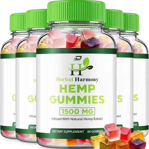 [BRSRAZLQCEGRSHLG] Herbal Harmony Gummies for Men and Women - Herbal Harmony Gummy, Herbal Harmony Infused with Hemp Extract, Herbal Harmony Natural Hemp Supplement Reviews (5 Pack - 300 Gummies)