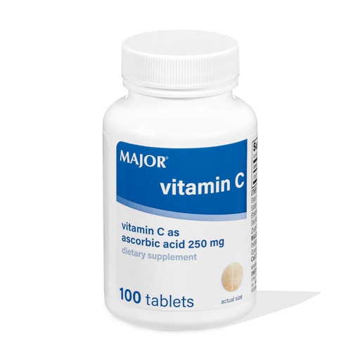 [BRSWIFAHO4OGEALC] MAJOR Vitamin C 250 Mg - Dietary Supplement - 100 Tablets (1 Pack)