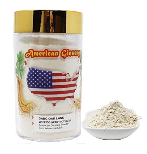 [BRSWGAIRCAHQIALO] American Ginseng Root Powder from Wisconsin, DOL American Wisconsin Ginseng Slices Root for Tea Water, Shakes 0160 (8 Ounce Ginseng Root Powder)