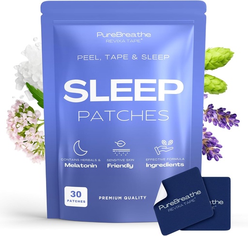 [BRSRAFA6BMMAEAD3] Premium Sleep Patches for Adults - 30 Pack | Extra Strength Melatonin Patches With L-Theanine & Ashwagandha - Sleeping Patch For Restful Nights, Skin-Friendly & Comfortable - Fast-Acting, Long-Lasting