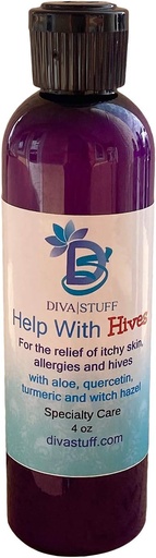 [BRSWYFIOAVYQ4FD4] Diva Stuff Help with Hives, for The Relief and Prevention of Rashes, Hives, Itchy Skin, Red Itchy Bumps and More. All Natural Ingredients, 4 oz