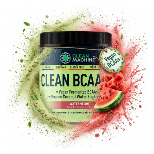 [BRSRMAL6DIPBOFLV] Clean BCAA - 2:1:1 Food Sourced BCAAs Powder & Coconut Water Electrolytes Recovery & Amino Energy Supplement - Award Winning Vegan Amino Acid Supplement - 30 Servings - Watermelon
