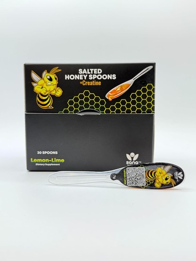 [BRSRAHQBB4FAOHTB] Sana Naturals Salted Honey Spoon + Creatine (30 spoons, lemon lime)