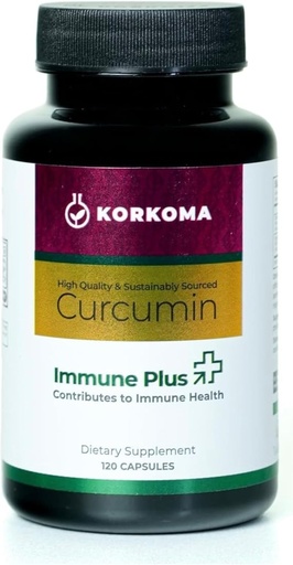 [BRSRA2YKOF5G2DT6] Immune Plus - High-Absorption Turmeric Extract Supplement, Supports Immune Health & Overall Wellness, 120 Capsules