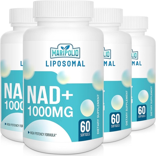 [BRSRMHD5O4BQ2ELV] Liposomal NAD+ Supplement 1000 mg | Highest NAD Pontecy | Max Absorption | Pure NAD Supplement | Energy and DNA Repair, Aging Defense, Brain Function | 240 Softgels