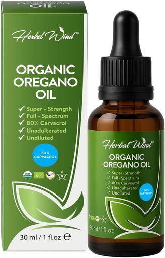 [BRSROAANDMIQEADL] Organic Oregano Oil - 1 Fl Oz (30ml), 80% Carvacrol USDA Organic Oregano Oil Liquid Drops, Concentrated Plant Based, Non-GMO, Herbal Supplements