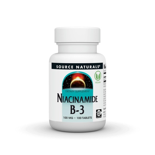 [BRSWIYT3OMAGGEDG] Source Naturals Niacinamide B-3, Dietary Supplement - 100 mg - 100 Tablets