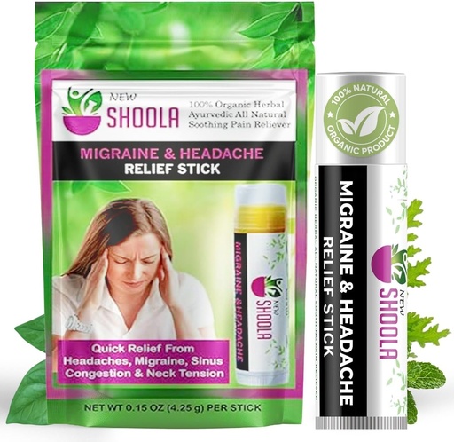 [BRSRO2YPCUIRQDTJ] Migraine Relief and Headache Relief Balm Stick Roll On – 100% Organic Herbal Balm – Quick Relief from Headache, Migraine, Stuffy Nose Congestion, Neck Tension – No Side Effects Vapor Rub