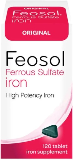 [BRSWIFYTCQORS33A] Feosol 본래 철 황산염 철 보충교재, 120 CT (3의 포장)