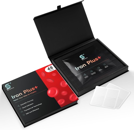 [BRSRAYD7A55WAHIZ] Iron Plus Patch (48 Days Supply) - Iron Patches for Women and Men