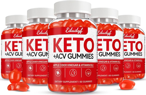 [BRSRAHT2OZ4AAGYY] Keto ACV Gummies, Gluten & Sugar Free Apple Cider Vinegar Supplement for Men & Women - 300 Gummies (1500 mg-5 Pack)
