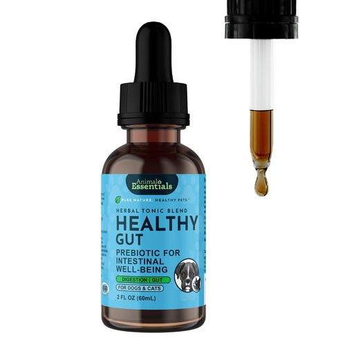 [BRSWIZTRDF6QYGQZ] Animal Essentials Healthy Gut - Herbal Prebiotic for Dogs & Cats, Gut Health Blend, Herbal Formula, Organic Human Grade Herbs, Veterinarian Recommended, Liquid Tonic - 2 Fl Oz