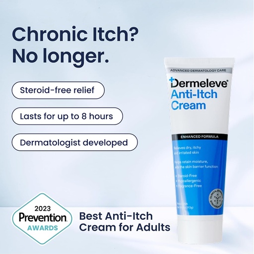 [BRSRAZYTCAPAYGYU] Dermeleve Back Bundle of Steroid Free Anti-Itch Cream Extra Strength 4 oz + Back Applicator (2 Items) | Psoriasis, Seborrheic Dermatitis, Viral Rash, Neuropathic (Nerve) Itch, Allergy, Hives