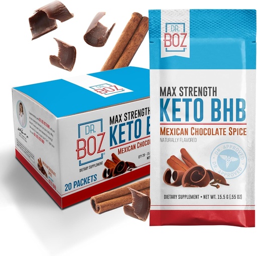 [BRSWGGTRBEPBMGT2] Boz doktorea - Keto BHB Hautsa - Mexikoko Txokolatea Spice, 20 zerbitzatu - Ketones Drink - Energia eta Craving murriztuak - Max Indarra Dietaren Gehigarria - Kalitate Proba - Estatu Batuetan egina - 10.9oz (310g)