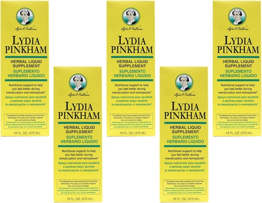 [BRSWKGYIBJ5WO2DO] Lydia Pinkham Herbal Liquid Supplement 16 oz (Pack of 5)