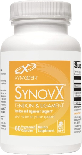 [BRSRMGQTCQARUGT6] XYMOGEN SynovX Tendon & Ligament - Supports The Body’s Processes of Tendon & Ligament Comfort & Self-Repair - Mucopolysaccharides & Type I Collagen (60 Capsules)