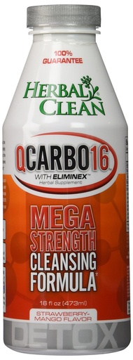 [BRSWIZYKPIIAGHLY] Herbal Clean BNG Enterprises Q Carbo Liquid Straw Drinks, Mango, 16 Ounce