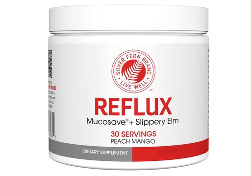 [BRSRAEDQAUMQMAAY] Reflux Digestive Supplement - Peach Mango Flavor - Each Tub = 30 Scoops = 30 Servings - Mucosal Support for Acid Issues - with Mucosave FG and Slippery Elm Bark (1 Tub)