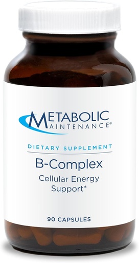 [BRSWIYQHAEIAI3Y3] Metabolic Maintenance B-Complex - Methylierter Vitamin B-Komplex für Frauen und Männer, Cellular Energy Support mit Folate, Niacin und Biotin, VIT B Supplement - 90 Vegan Kapseln (Pack von 1)