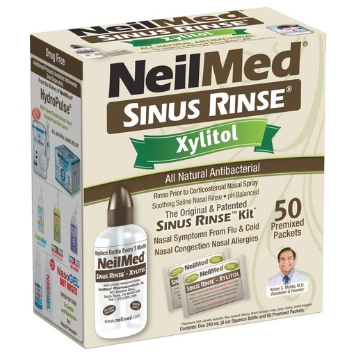 [BRSWYFAZBB7GOCY2] NeilMed Sinus Rinse Kit with Xylitol, 50 Count (Pack of 1)