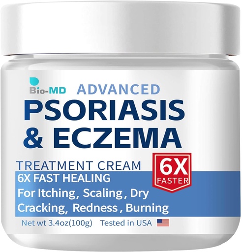 [BRSROZYDO4PRAGY4] Bio-MD Psoriasis Eczema Cream, Eczema Cream for Adults, Extra Strength Control Reoccurrence, Relieve Symptom of Resistant, Effective for Seborrheic Dermatitis, Folliculitis Treatment