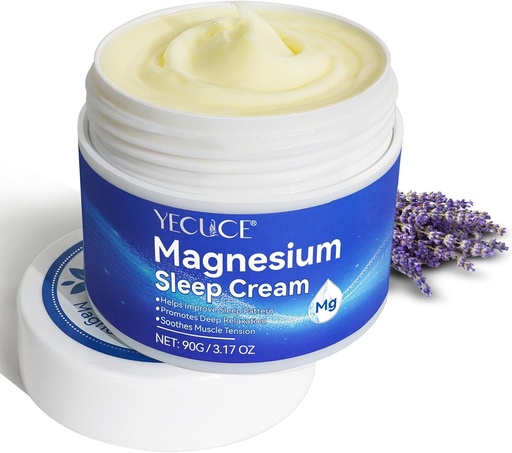 [BRSRAEIHDIIWYHY6] Magnesium Cream for Feet, Magnesium Oil for Feet, Magnesium Lotion, Magnesium Cream 3.17 OZ, Topical Magnesium, Soothes Muscle Tension, High Concentration Genuine Zechstein Topical Magnesium Chloride