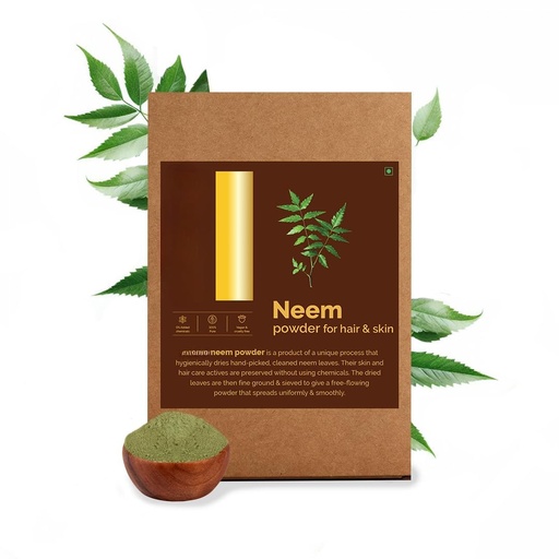 [BRSROCT4OQIGOHQZ] Neem Leaf Powder, % 100 Pure & Natural, Hygienikoki Dried, Pack Osasun Scalp & Strong Hair - 100 Grams