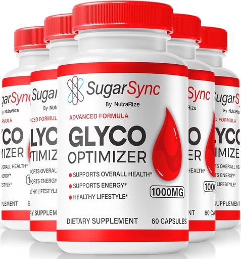 [BRSRAA36CUDQI2DV] NutraRize (5 Pack) Sugar Sync Glyco Optimizer Capsules, Official SugarSync Glyco Optimiser, Sugar Sync Joint Optimizer, Sugar Sync Gluco Cleanse Detox Formula, SugarSync Glycol Reviews (300 Capsules)