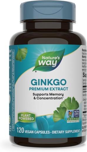 [BRSWIYQTPJ6QKEDE] Nature's Way Premium Extract Ginkgo, Pamäť a koncentrácia*, 120 Kapsule