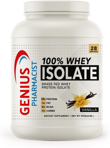 [BRSROCADDEHR6FIY] 100% WHEY Isolate Vanilla - 2 lb (909 Grams) - 28 Servings