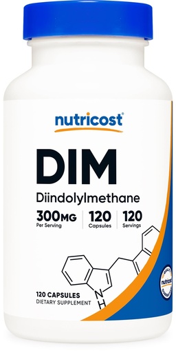 [BRSWKGQYCF4QMA32] Nutricost DIM (Diindolylmethane) Plus BioPerine 300mg, 120 Vegetarian Capsules - Up to 4 Month Supply, Max Strength DIM Supplement