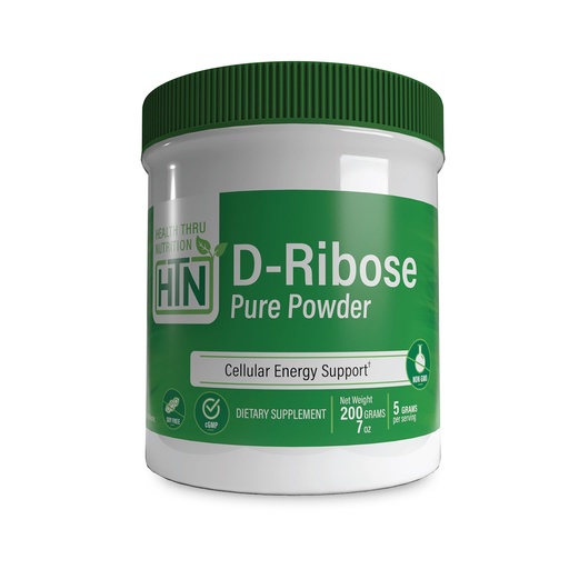 [BRSWYBD4A4JQEEQY] Health Thru Nutrition D-Ribose Pure Powder 200 Grams | 5 Grams Per Serving | Cellular Energy Support | Non-GMO Ribose Dietary Supplement (200g 7 oz)