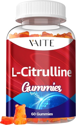 [BRSRA233CMCGKYLX] L Citrulline Gummies for Hombre - Powerful Vasodilator with Calcium, 1600mg per Serving, Extra Strength, Boosts Nitroxyl and Nitric Oxide Production, Supports Energy and Endurance, 60 Chewable Gummy