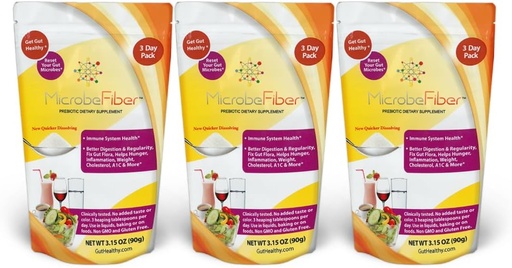 [BRSROC34CANRAFLL] Prebiotic Soluble Fiber - Reset Gut Microbes & Get Gut Healthy - 3-Day Travel Pack