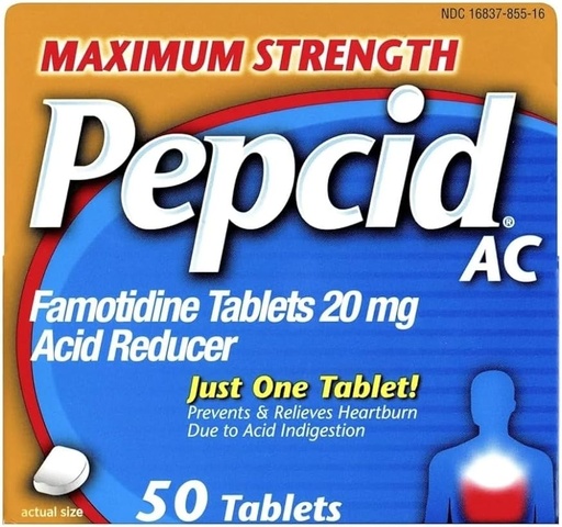 [BRSWIZQYB4IWIAA7] Pepcid AC Acid Reducer Maximum Strength Tablets, 100-Count