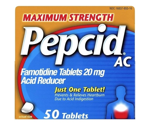 [BRSWIZQYB4IWIAA7] Pepcid AC Acid Reducer Maximum Strength Tablets, 100-Count