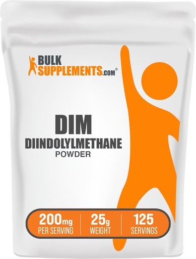 [BRSWIAY5OYNAICLO] BulkSupplements.com DIM Toz - Diindolylmethane Toz, Kişilər və Qadınlar üçün DIM Supplement - Unflavored & Gluten Free, 200mg təhlükəsizlik, 25g (0.88 oz)