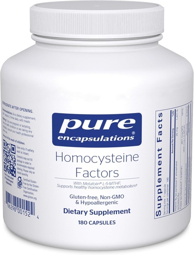 [BRSWIY34DN7BEFIV] Pure Encapsulations Homocysteine Фактори для підтримки нормальних рівнів гомоцистеїну та серцево-судинного здоров'я * 180 капсули