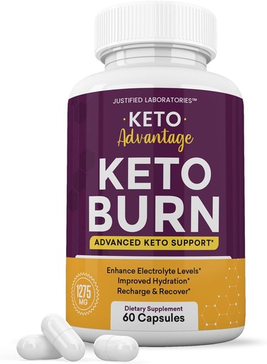 [BRSROBD4C5YWAD3B] Keto Advantage Keto Burn Pills 1275MG Nová a vylepšená formula obsahuje jablkový Cider Ocogar Extra panenský olivový olej prášok Zelený čaj Leaf 60 Kapsule