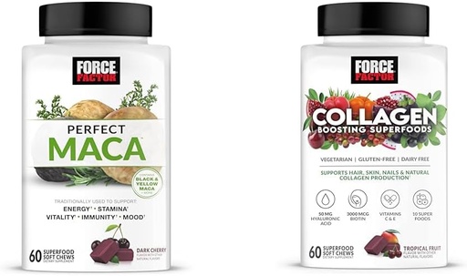 [BRSRAYYYBEDRS2D6] Factor de força Maca Root i Collage suau de Chews amb 60 Maca i 60 Collages Chews