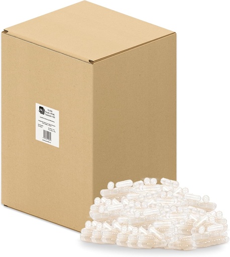 [BRSWYAT2CANRSCDA] Tomme 00 Kapsler - Vegansk HPMC - 10000 Count Box - Pille Kapsler Tomme Fits Kapselfyld Machine Tray - Forenede Vegetariske Caps Easy Snap for DIY Powder Supplement Pills - Halal & Kosher