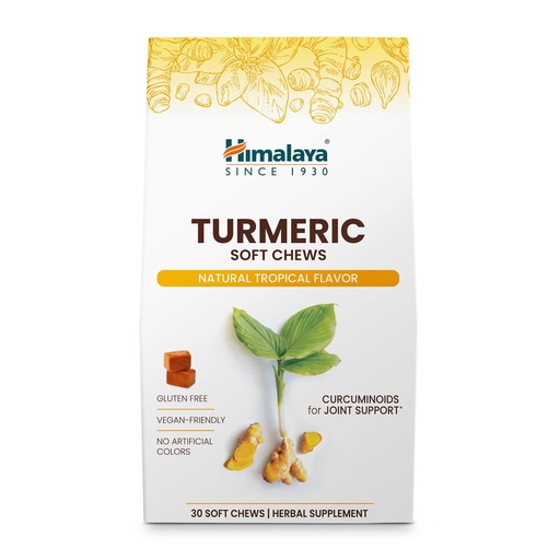 [BRSW2YYEOR4AYADO] Himalaya Turmeric Chews with Curcumin for Healthy Joint Support, and Optimum Flexibility & Mobility, 300 mg of Extracts per Serving, 30 Soft Chews, 15 Day Supply