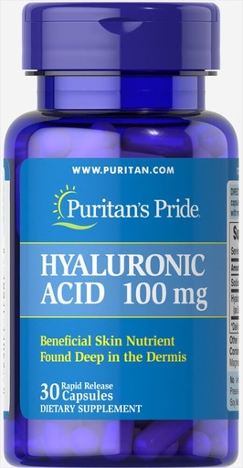 [BRSWIZQ3OVYGIYL4] Puritan's Pride Hyaluronic Acid 100 mg-30 Capsules