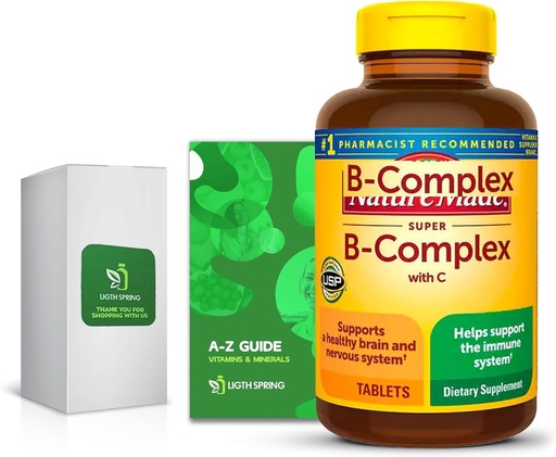 [BRSROCABB4PRSCQU] Super B-Complex with C, 460 Tablets with Exclusive Vitamins & Minerals A to Z - Better Ligth&Spring Guide (2 Items)