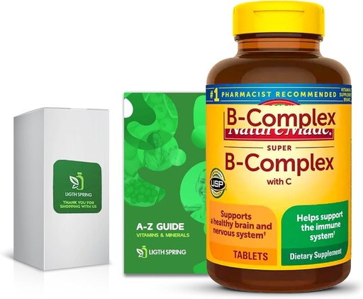 [BRSROCABB4PRSCQU] Super B-Complex with C, 460 Tablets with Exclusive Vitamins & Minerals A to Z - Better Ligth&Spring Guide (2 Items)