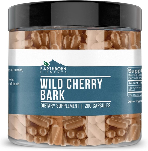 [BRSRMBI2BMCQEFA7] Elements Wild Cherry Bark 200 Kapsle, Čisté a neředěné, Žádné přísady