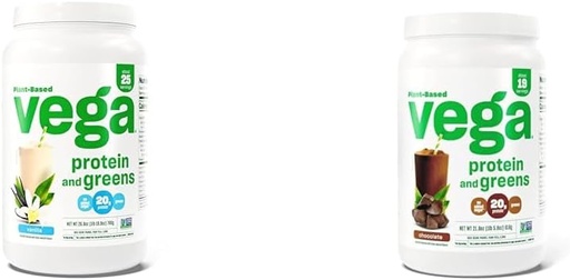 [BRSROAIPC4IA2FIZ] Vega proteini in zeleni proteini v prahu, vanilija - 20g beljakovin na osnovi rastlin Plus vegetarijanci, vegani in proteini in zeleni proteini v prahu čokolada (19 serving) - 20g beljakovin na osnovi rastlin Plus