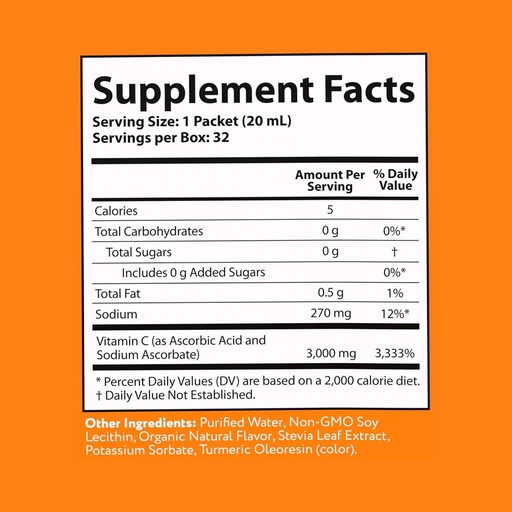 [BRSW2C33B5YRUYLU] Aurora Nutrascience Mega-Liposomal Vitamin C, 3000mg Vida Lifescience 32 oz Liqu